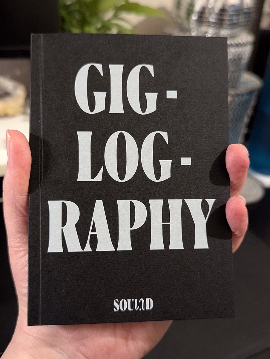 GIG-LOG-RAPHY First Edition gig memory book cover